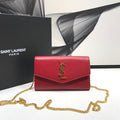 YSSL Uptown Chain Wallet Red For Women 7in/19cm YSLÂ 