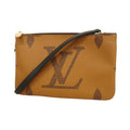 Louis Vuitton Pochette Double Zip  Canvas Clutch Bag