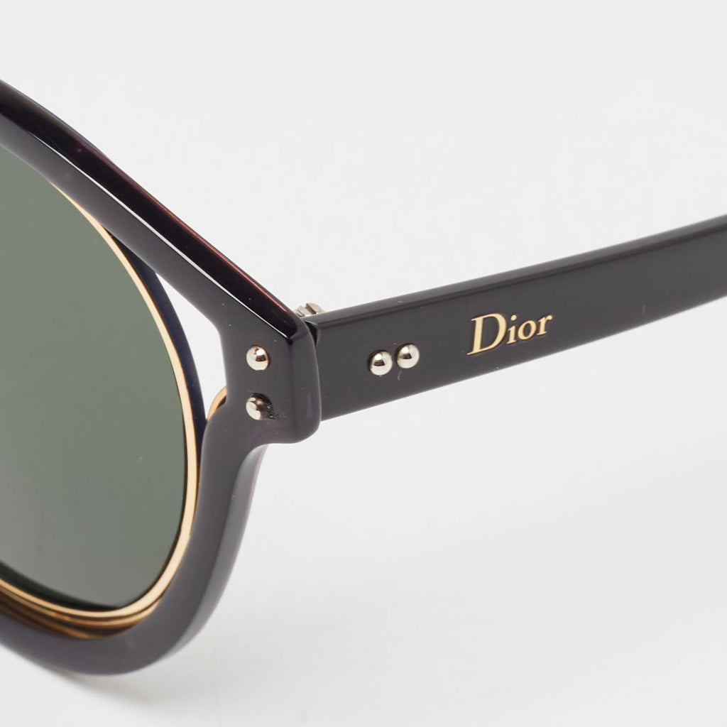 Dior Black/gold Elliptic Oval Sunglasses