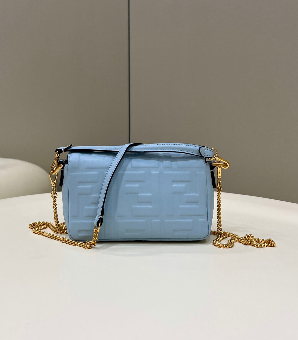 Baguette Blue For Women, Women’s Handbags, Shoulder And Crossbody Bags 7.5in/19cm FF 8BS017