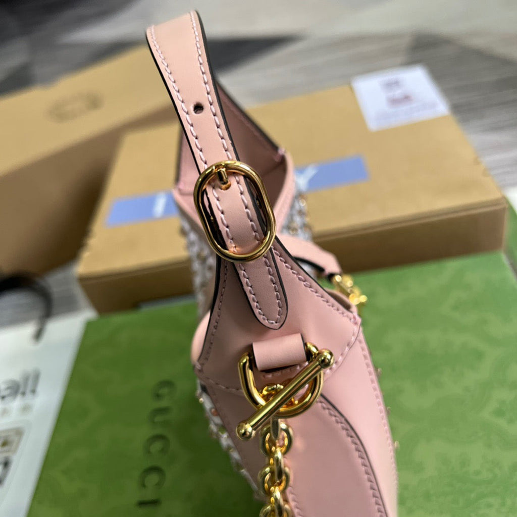 Gucci Jackie 1961 Mini Shoulder Bag Light Pink For Women, Women’s Bags 7.5in/19cm Gucci