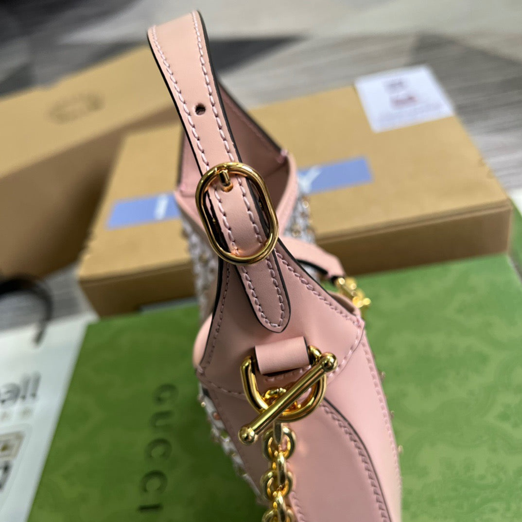 Gucci Jackie 1961 Mini Shoulder Bag Light Pink For Women, Women’s Bags 7.5in/19cm Gucci