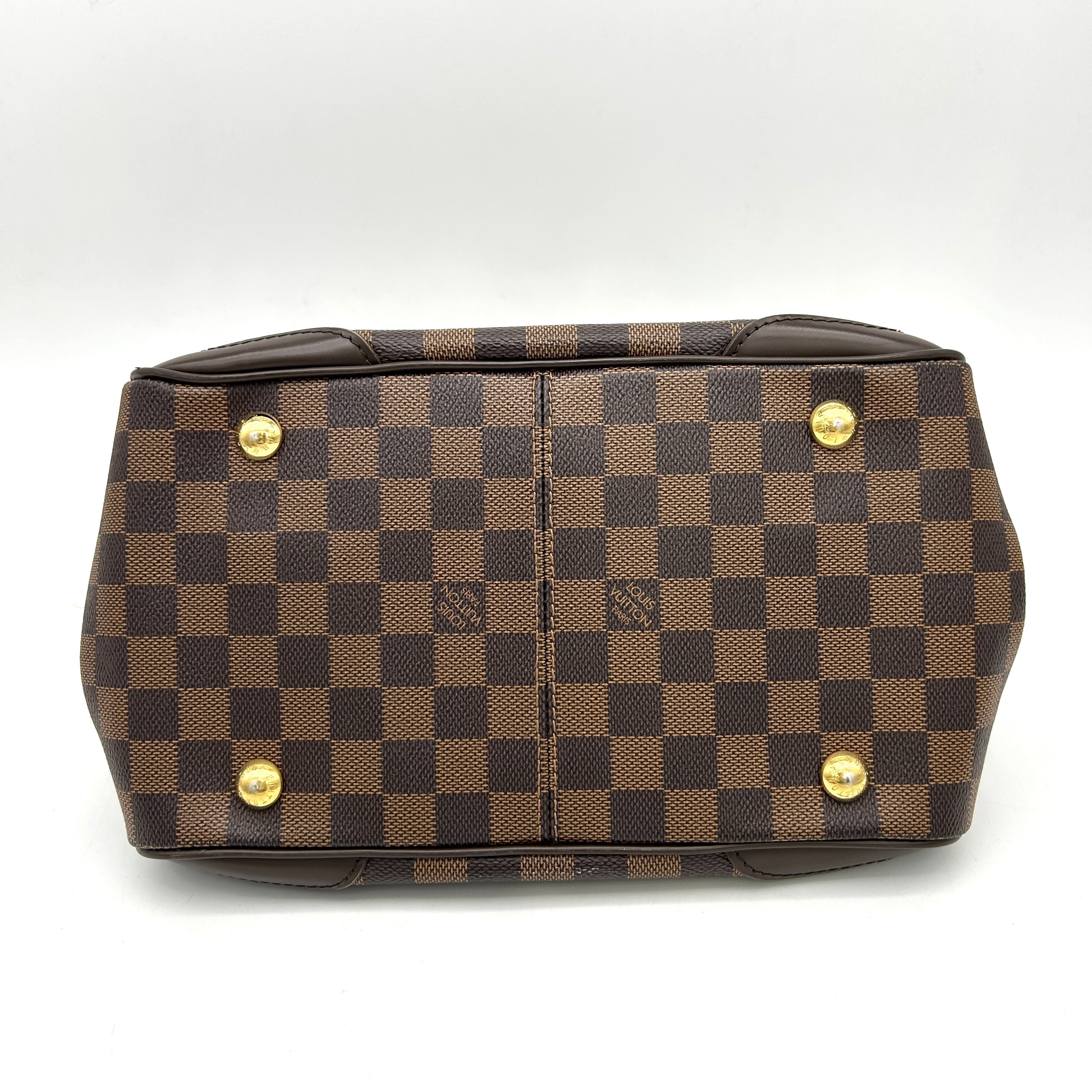 Louis Vuitton Verona PM Shoulder Bag Damie Ebene Leather Brown LA9890