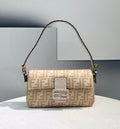 Baguette 1997 Wool Bag Beige For Women, Women’s Handbags, Shoulder Bags 10.6in/27cm FF 8BR792