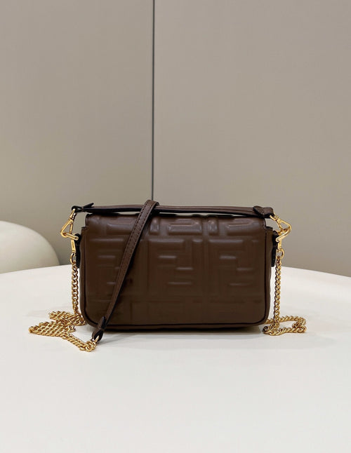 Baguette Brown For Women, Women’s Handbags, Shoulder And Crossbody Bags 7.5in/19cm FF 8BS017