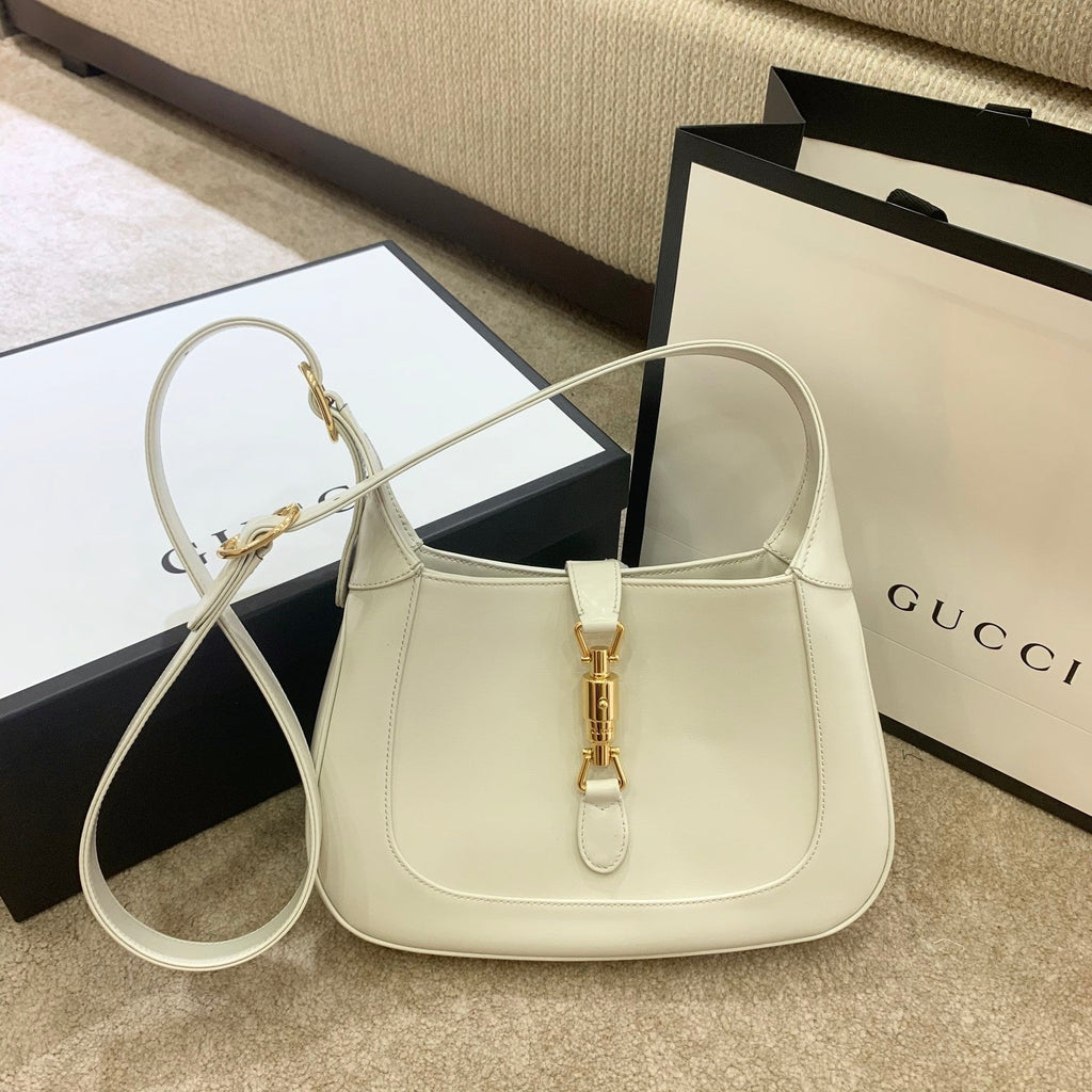 Gucci Jackie 1961 Small Shoulder Bag White For Women 10.8in/27.5cm Gucci 636709 10O0G 9022
