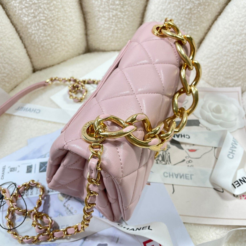 Chanel GlamIap Bag Gold Hardware PiNike For Women Handbags, Shoulder Bags 7.9in/20cm AS3366