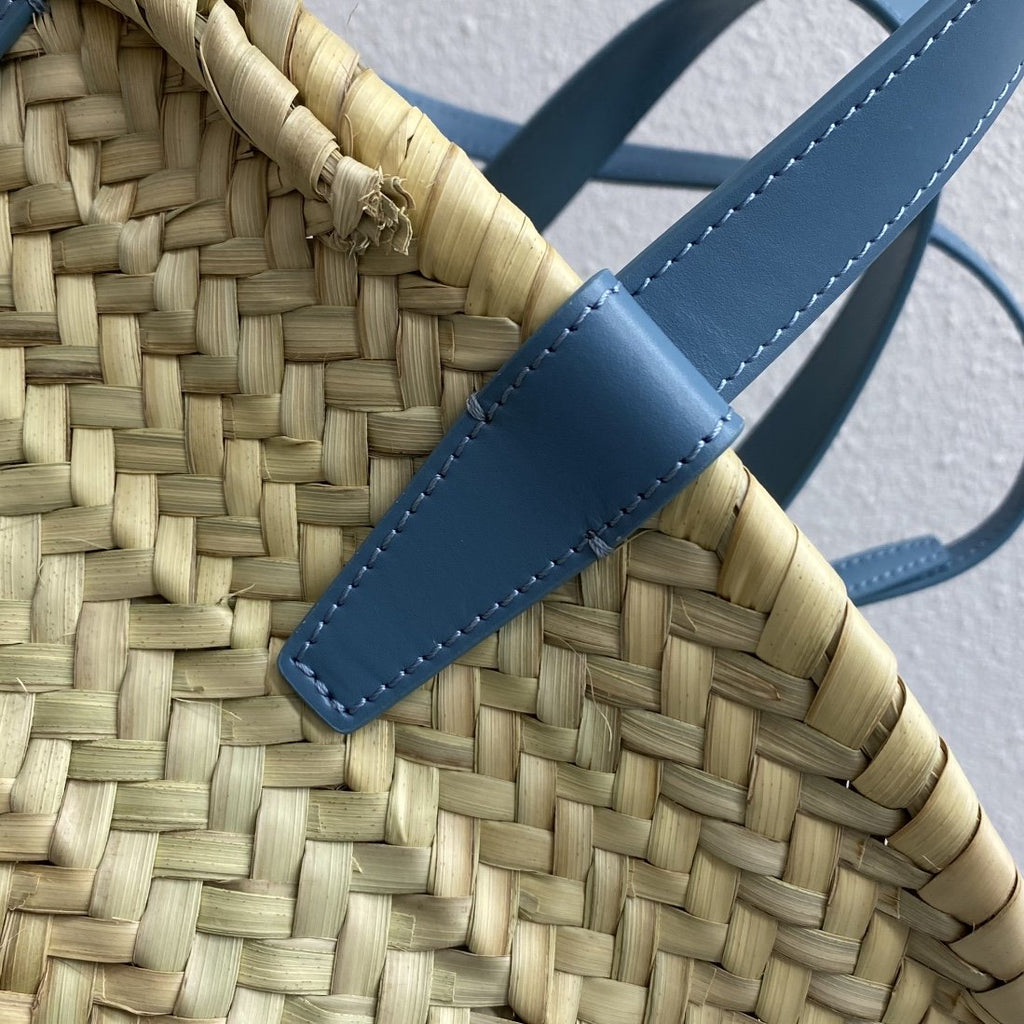 GLAMI Teen Triomphe GLAMI Classic Panier In Palm Leaves And Lizard Blue For Women 8in/20cmÃ‚Â 