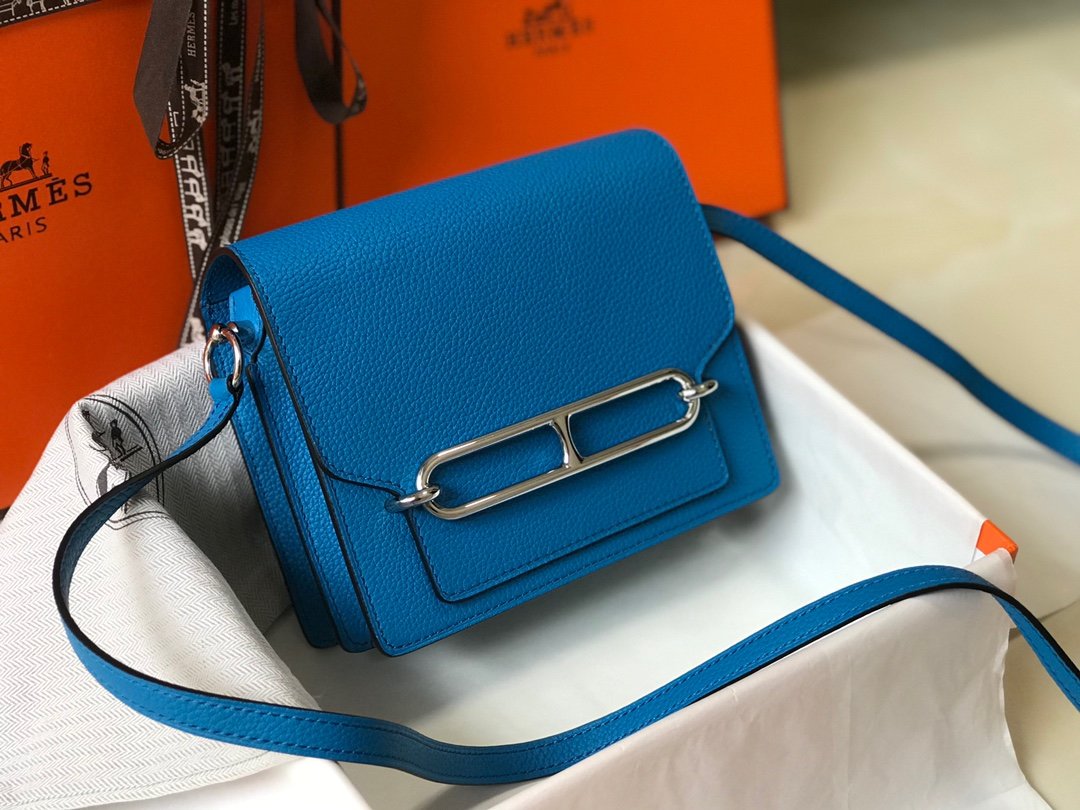 Mini Evercolor Sac Roulis 19 Blue For Women, Handbags, Shoulder Bags 7.5in/19cm
