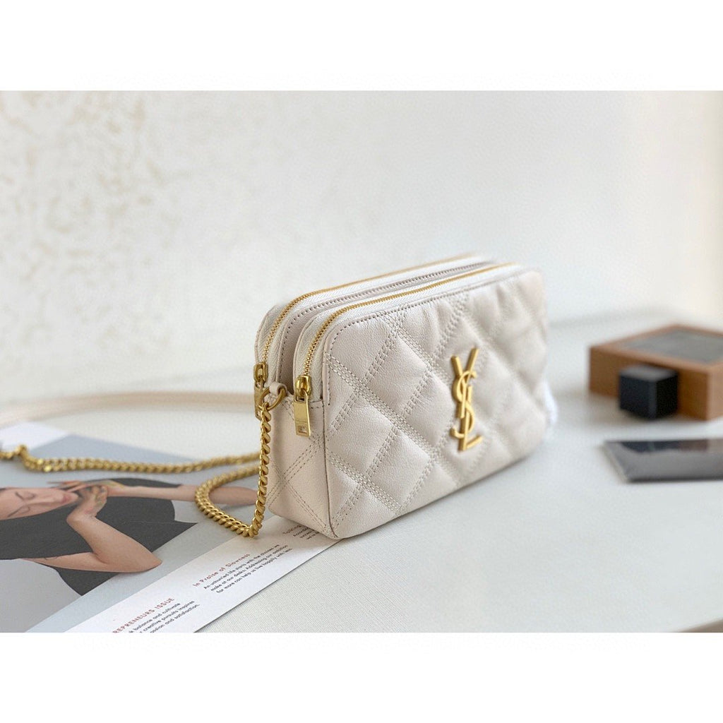 Saint Laurent Becky Crossbody Bag White For Women 7in/18cm YSL P00555149