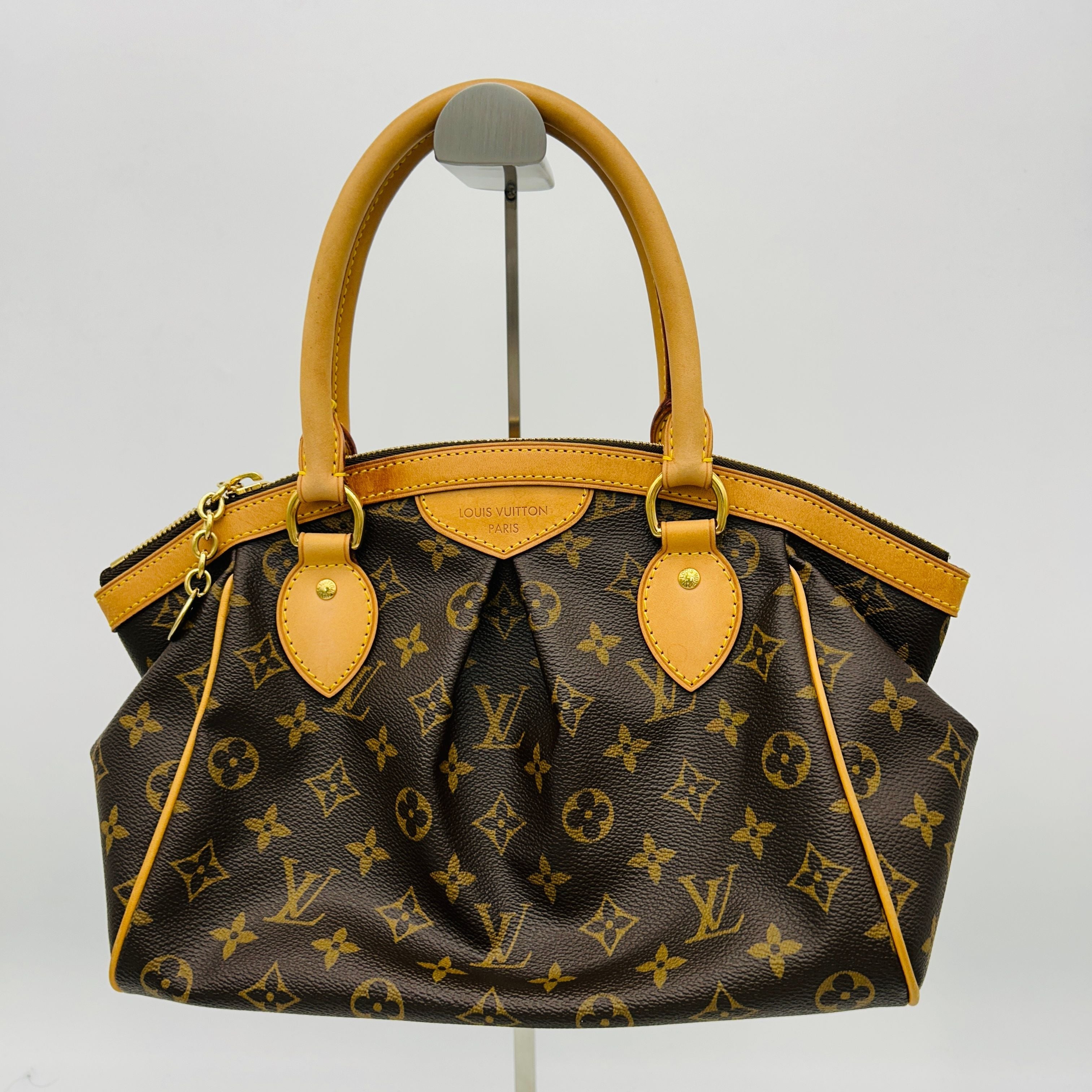 LOUIS VUITTON Tivoli PM Brown Monogram Leather Women's Shoulder Bag GP10180816