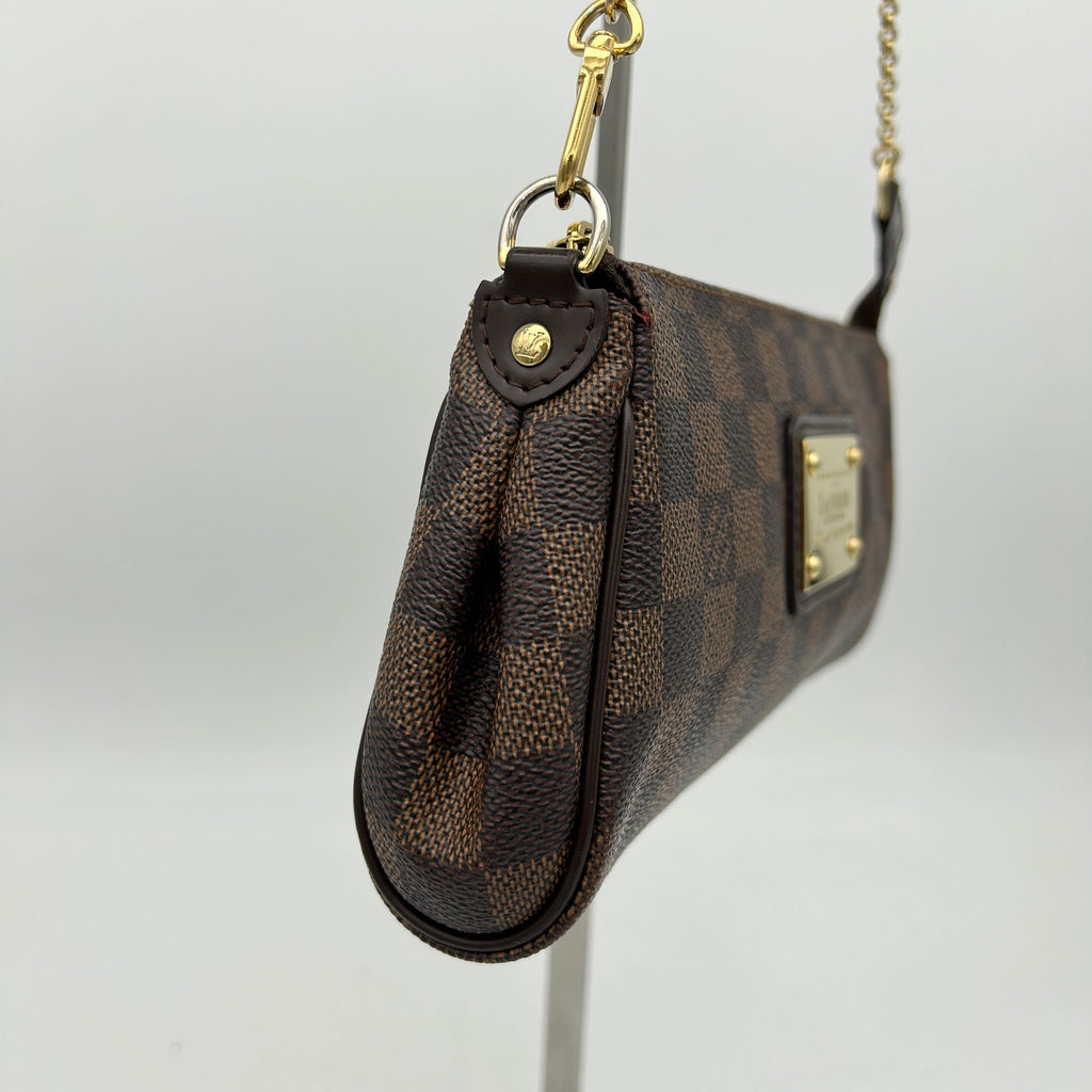 Louis Vuitton Eva Damier Ebene Canvas Red Crossbody Bag