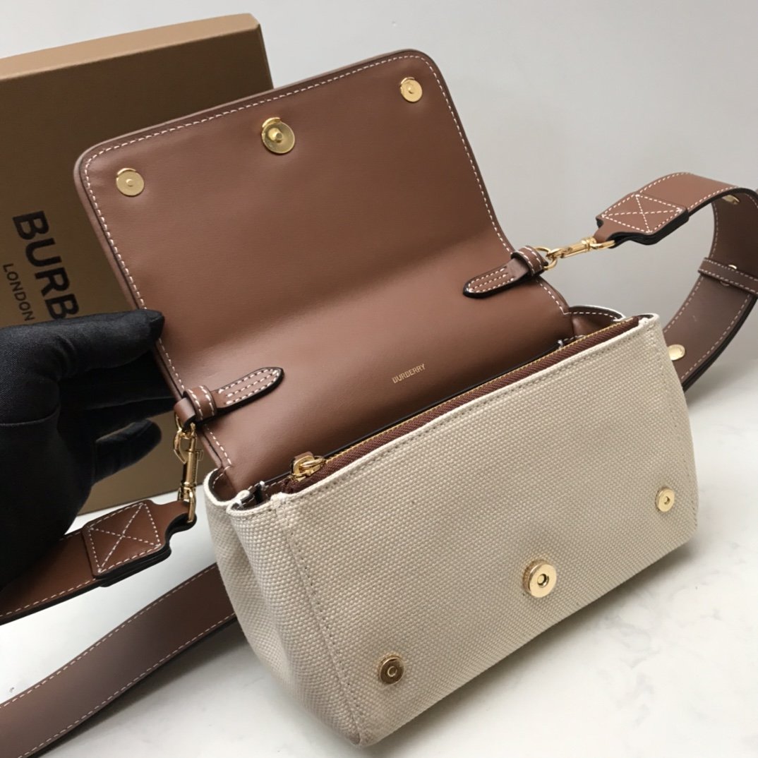 Burberry Horseferry Print Cotton Canvas Small Crossbody Bag For Women, Bags 7.1in/18cm 80518441