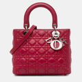 Medium Lambskin Cannage Lady Dior