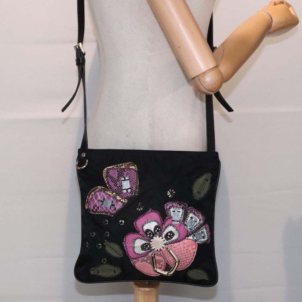 Prada Re-Edition Black Canvas Shoulder Bag
