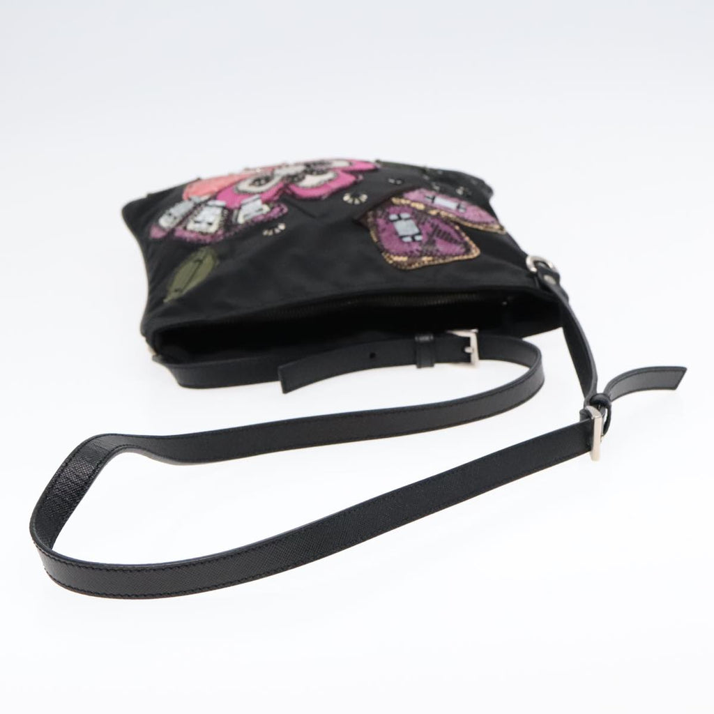 Prada Re-Edition Black Canvas Shoulder Bag