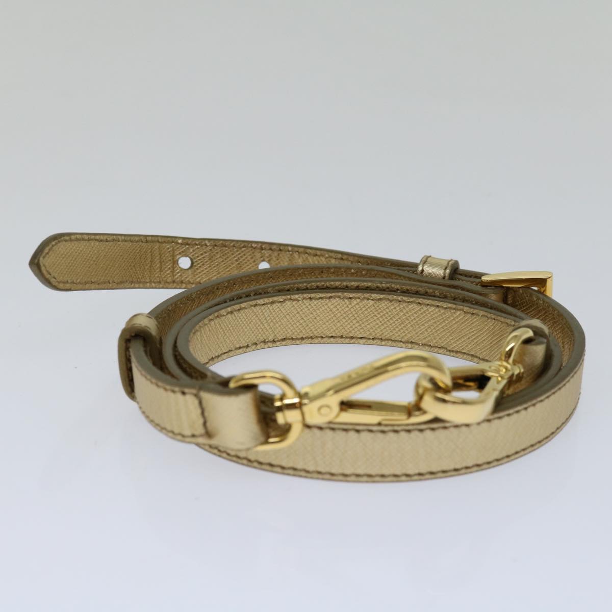 Prada Saffiano Gold Leather Handbag