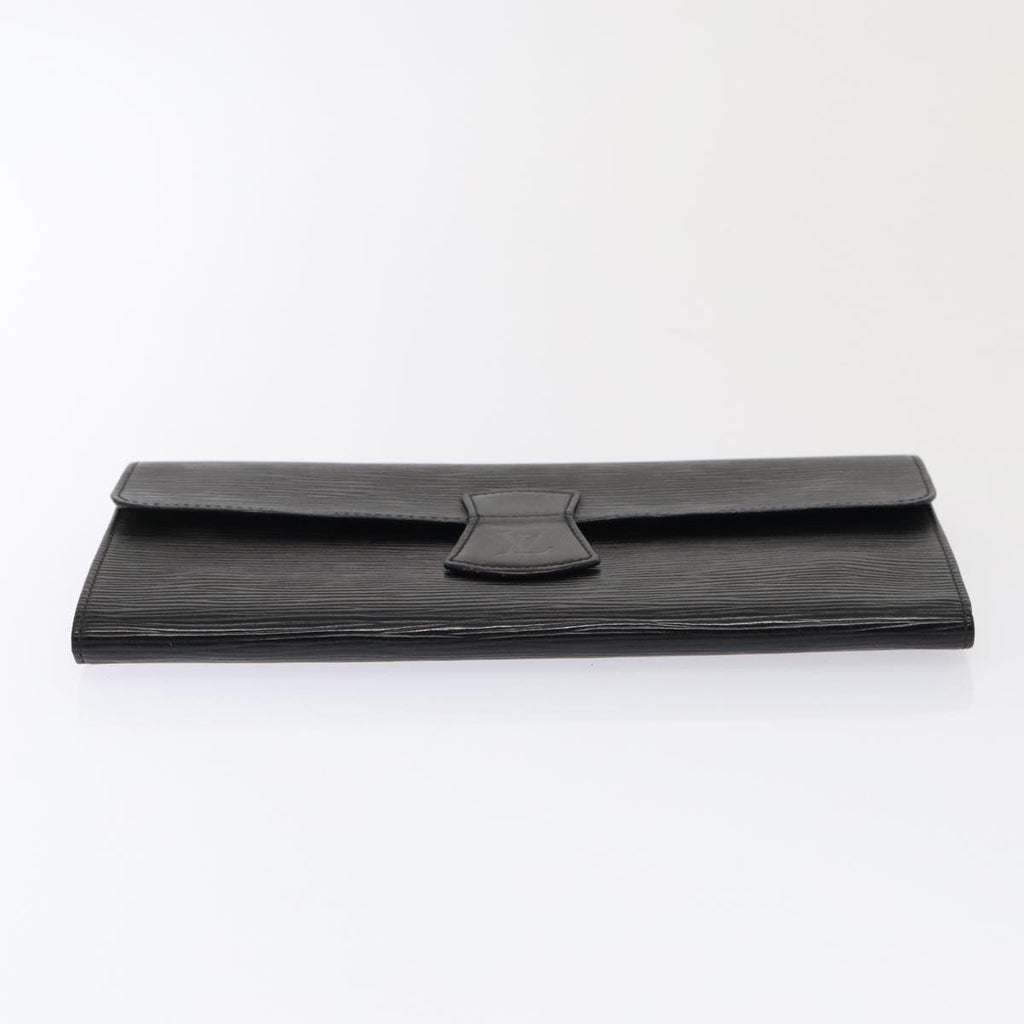 Louis Vuitton Rouleau Black Leather Clutch Bag