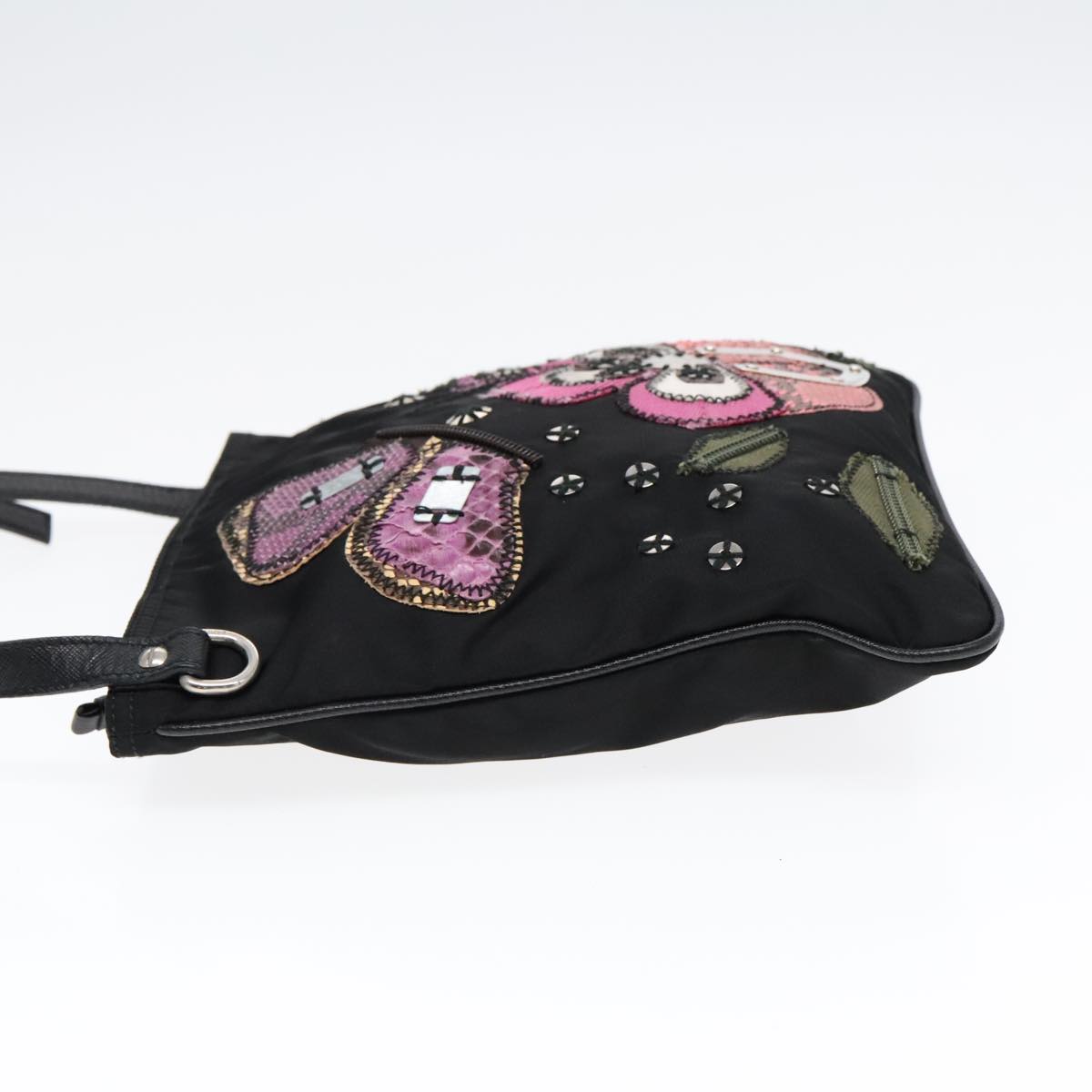 Prada Re-Edition Black Canvas Shoulder Bag