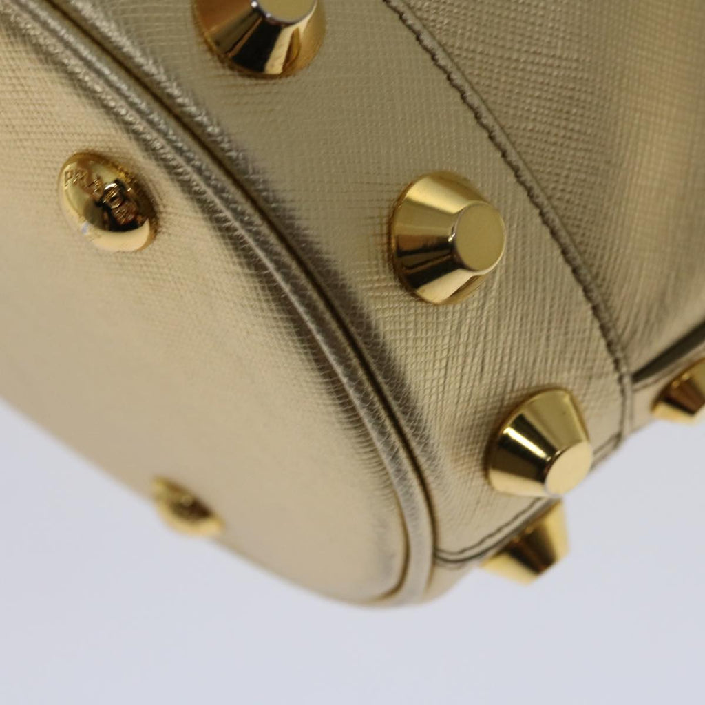 Prada Saffiano Gold Leather Handbag