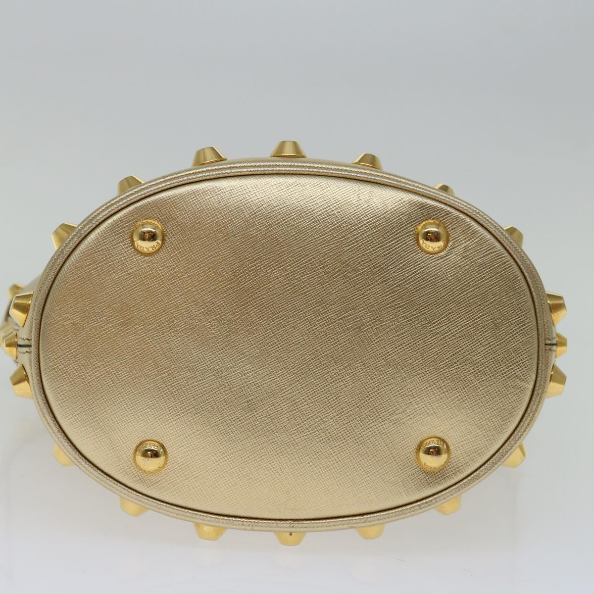 Prada Saffiano Gold Leather Handbag