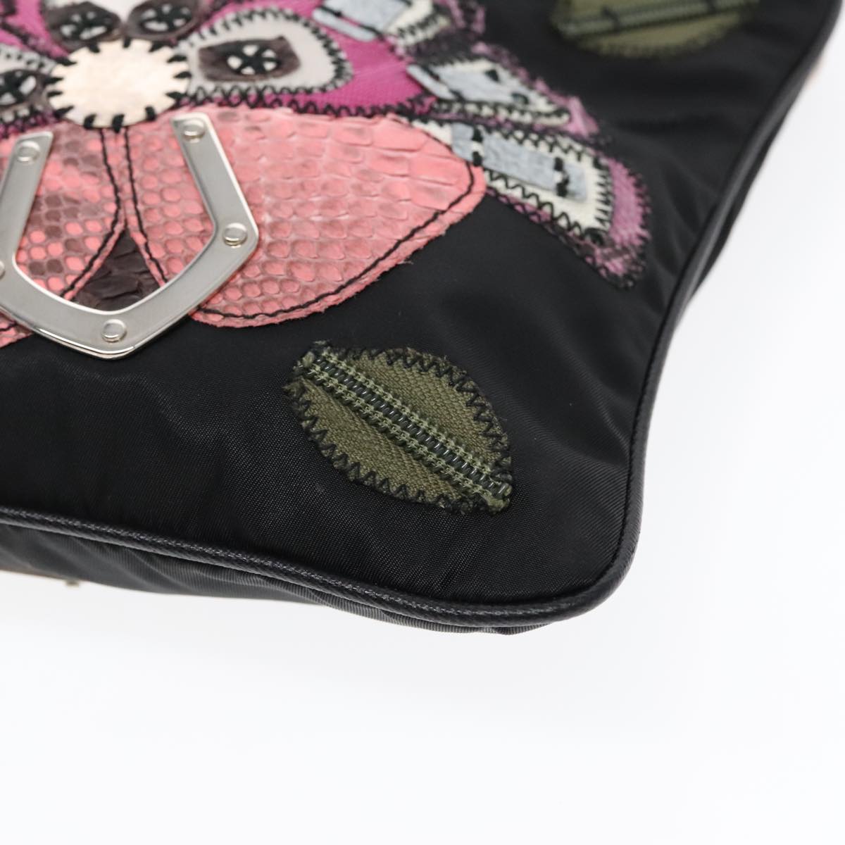 Prada Re-Edition Black Canvas Shoulder Bag