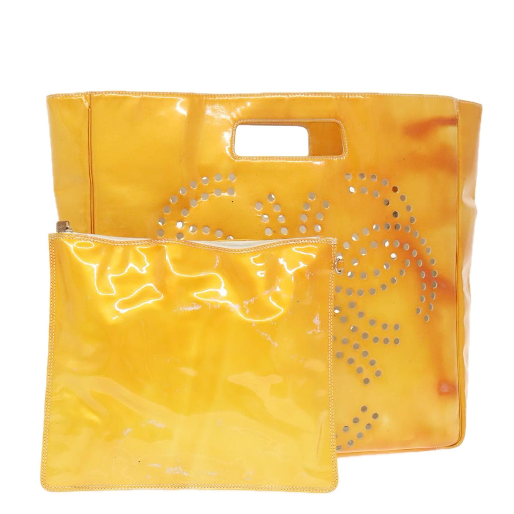 Chanel Yellow Patent Leather Handbag