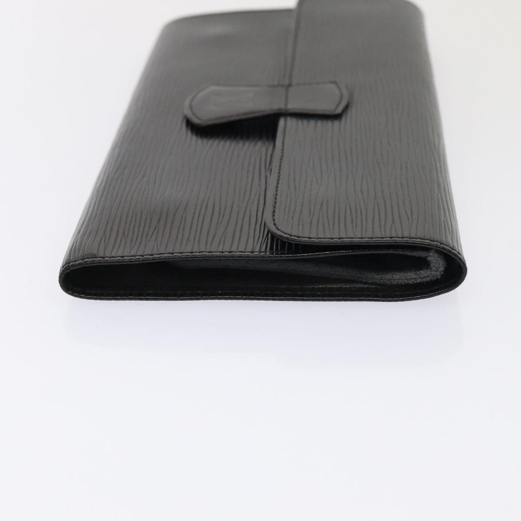 Louis Vuitton Rouleau Black Leather Clutch Bag