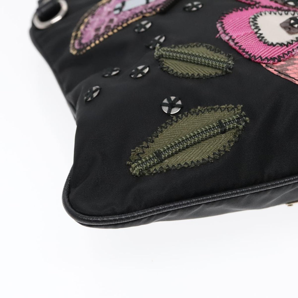 Prada Re-Edition Black Canvas Shoulder Bag