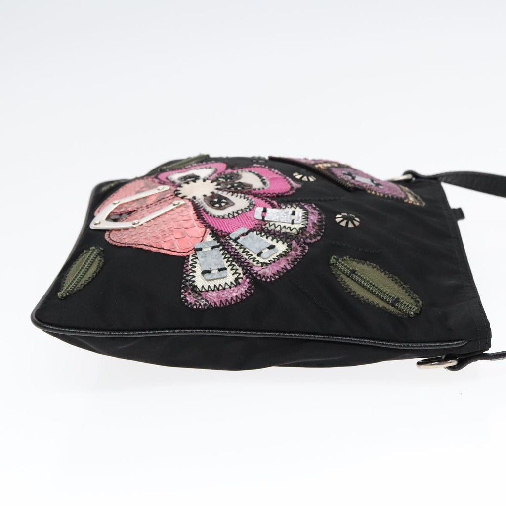 Prada Re-Edition Black Canvas Shoulder Bag