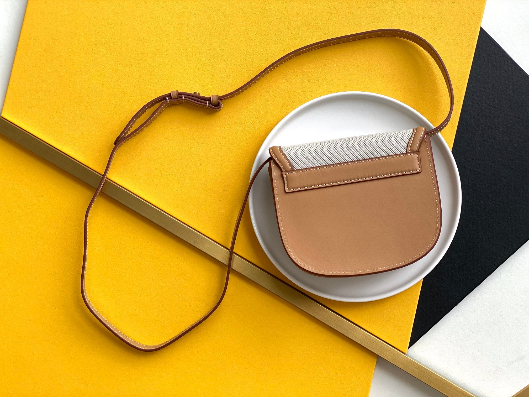 YSSL Kaia Small Satchel Bag With Gold Hardware Brown 7in/18cm For Women YSL