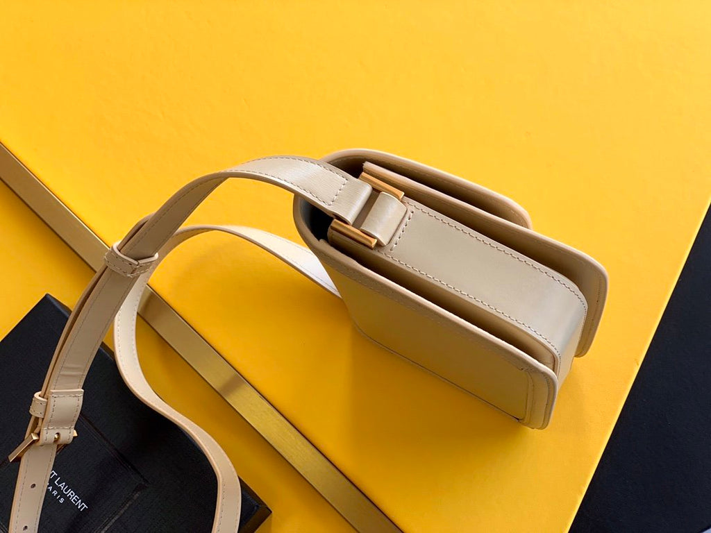 YSSL Solferino Small Satchel Bag Beige In Box With Gold Hardware 7in/19cm YSl 6343060SX0W9207