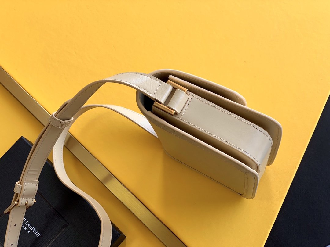 YSSL Solferino Small Satchel Bag Beige In Box With Gold Hardware 7in/19cm YSl 6343060SX0W9207