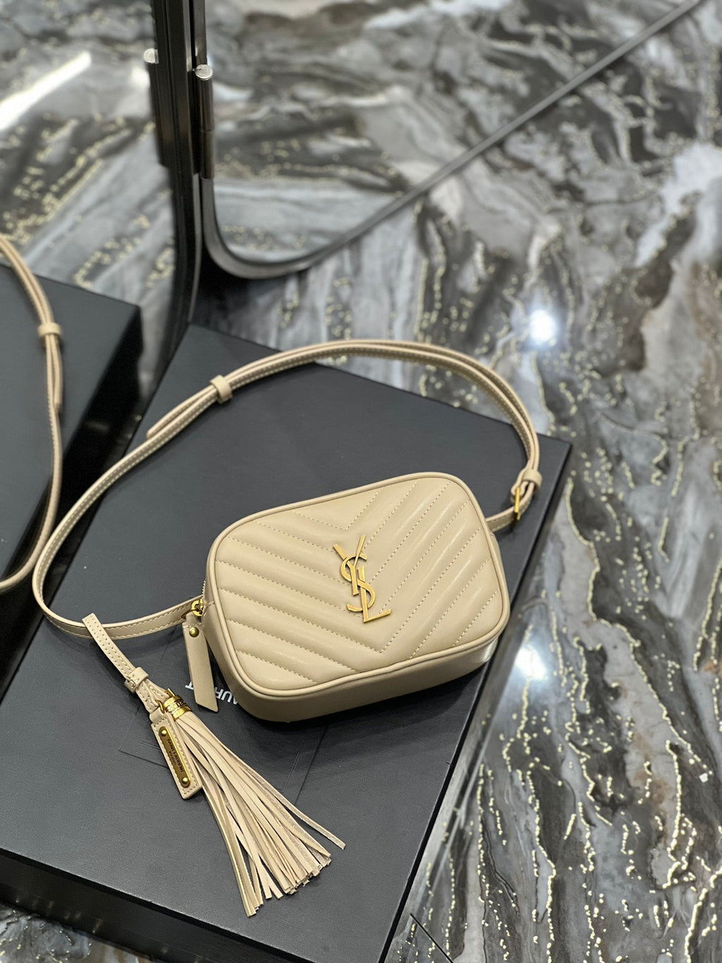 Top Quality Lou Belt Bag Beige In MatelassÃ© Gold Toned Hardware For Women 6.1in/15cm YSL 614031DV7072721