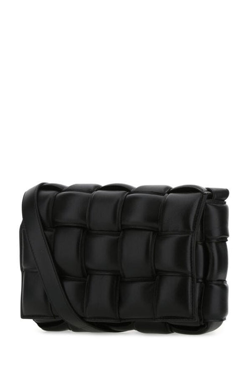 Bottega Veneta Woman Black Nappa Leather Small Padded Cassette Crossbody Bag