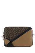 Man Multicolor Fabric And Leather MeDiorum Crossbody Bag
