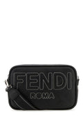 Man Black Fabric And Leather Shadow Crossbody Bag