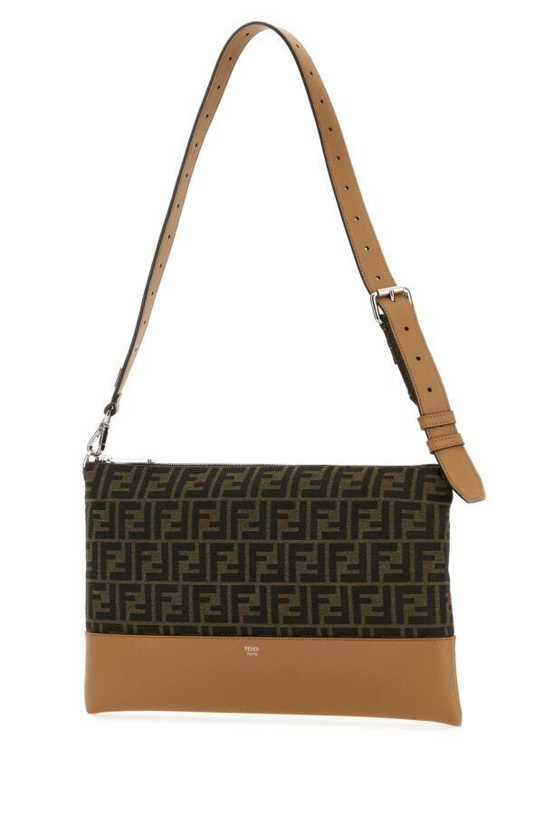 Man Embroidered Jacquard Crossbody Bag
