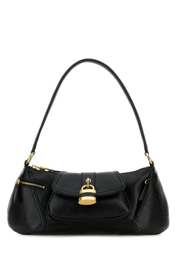 Chaneloe Woman Black Leather The 99 Shoulder Bag
