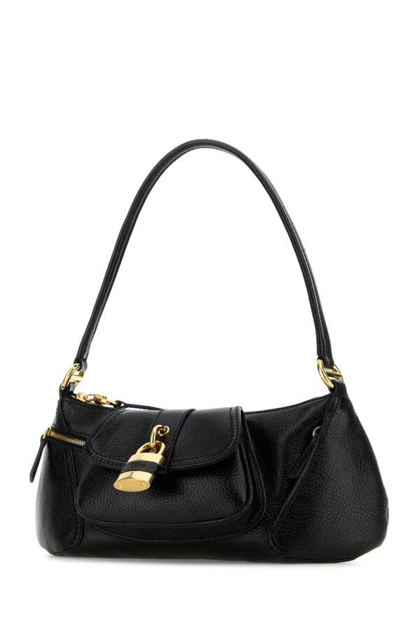 Chaneloe Woman Black Leather The 99 Shoulder Bag