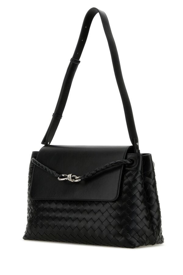 Bottega Veneta Man Black Leather MeDiorum AnDioramo Crossbody Bag
