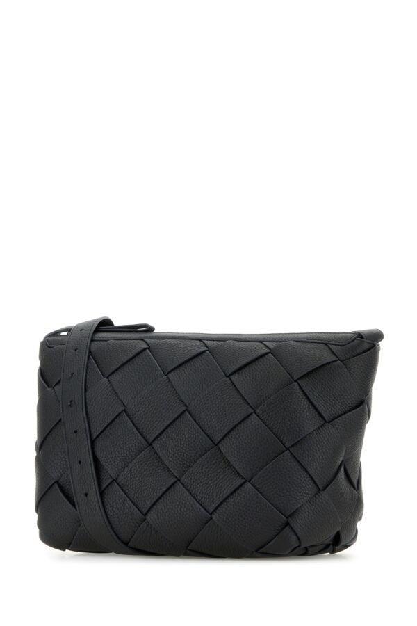 Bottega Veneta Man Graphite Leather Diorago Crossbody Bag
