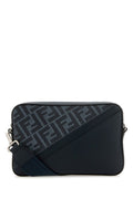 Man Multicolor Fabric And Leather  Dioragonal Crossbody Bag