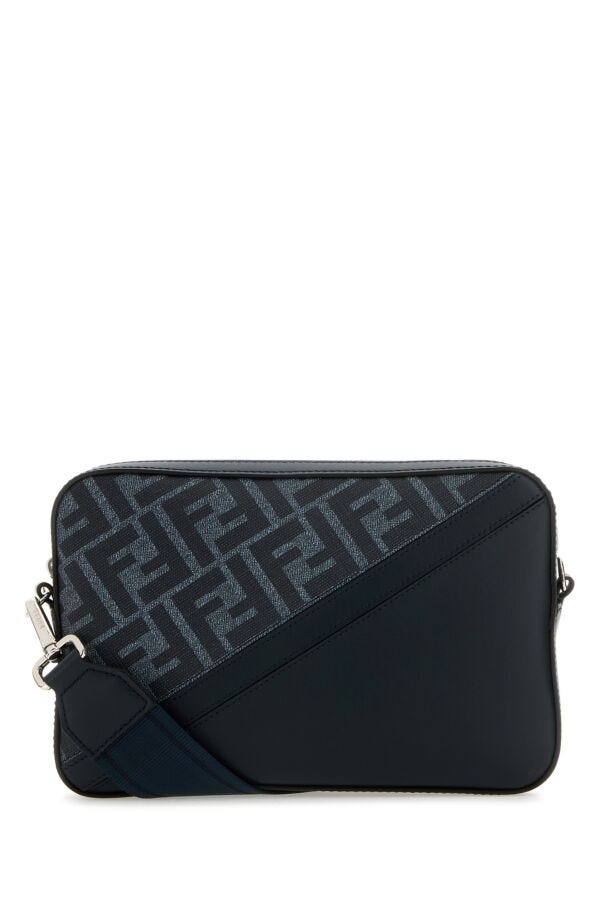 Man Multicolor Fabric And Leather  Dioragonal Crossbody Bag