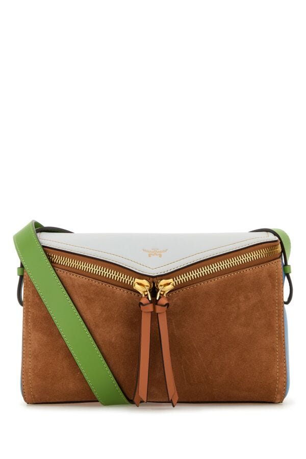 Mcm Woman Multicolor Leather Dioramant 3D Crossbody Bag