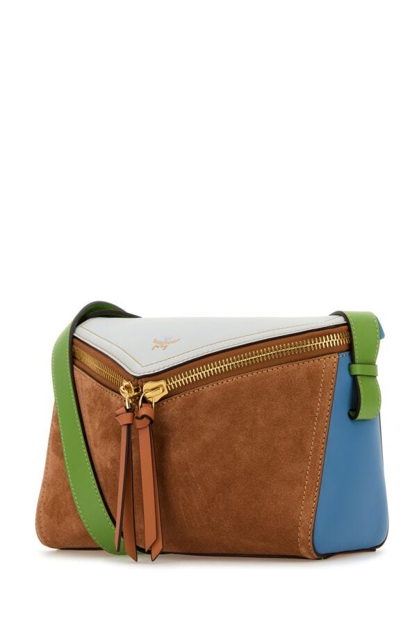 Mcm Woman Multicolor Leather Dioramant 3D Crossbody Bag