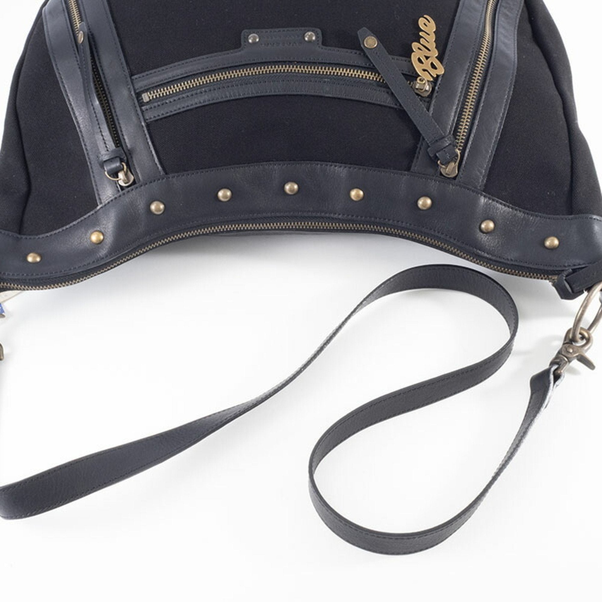 Burberry Black Canvas Leather Shoulder Bag