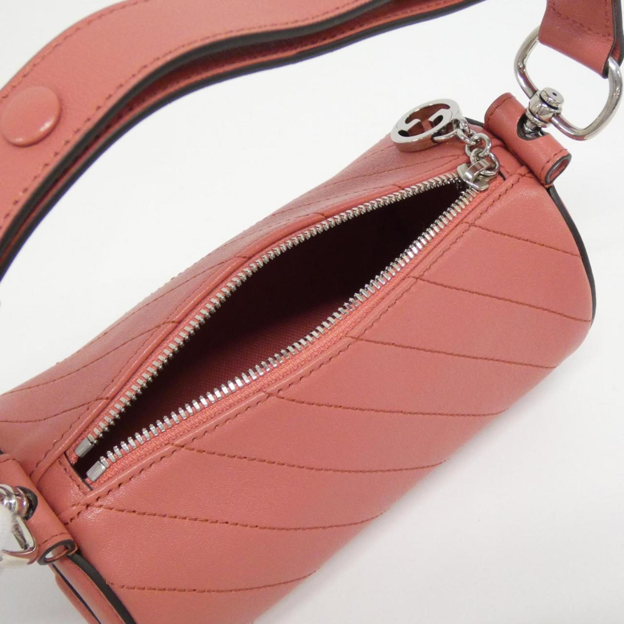 Gucci Pink Leather Shoulder Bag (Pre-Owned)
