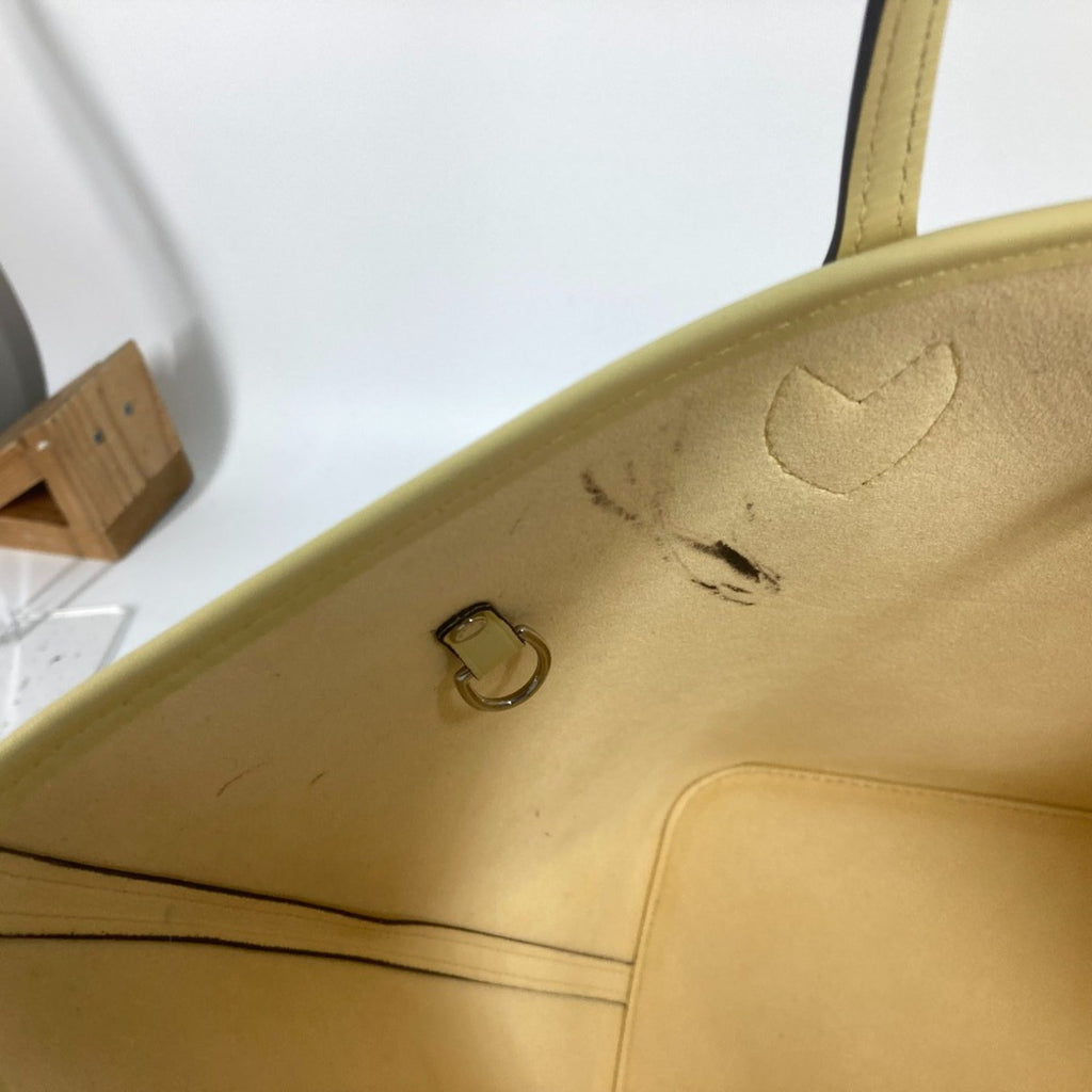 Louis Vuitton Yellow Leather Tote Bag
