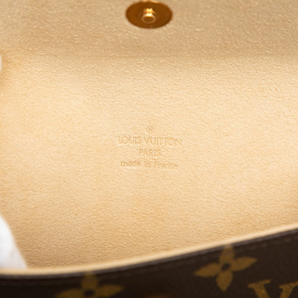 Louis Vuitton Brown Pvc Leather Pochette Sling Bag